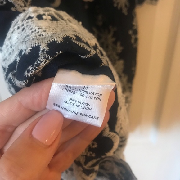 Romeo and Juliet Romper Jumper Medium Blue White Embroidered One Piece Shorts - Picture 6 of 6